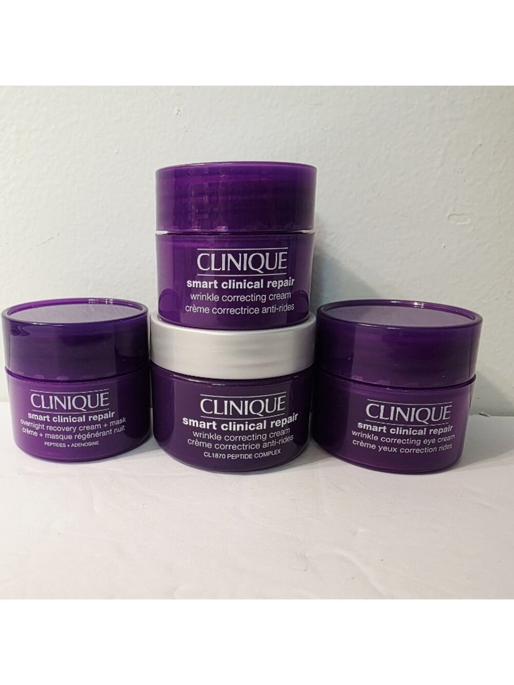 4 Clinique Smart Clinical Repair Wrinkle Correcting Eye Cream 3x .05oz 1x 1oz